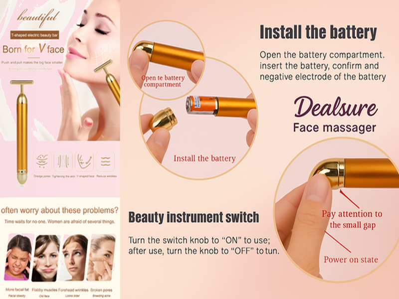 How to install the battery for GlowBeam 24K Beauty Bar